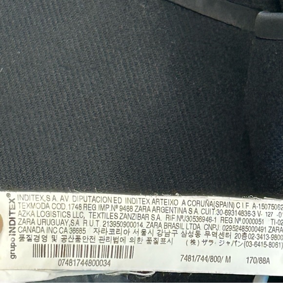 Zara black double-breasted military-style coat jacket wool Sz M fall winter - Picture 12 of 16